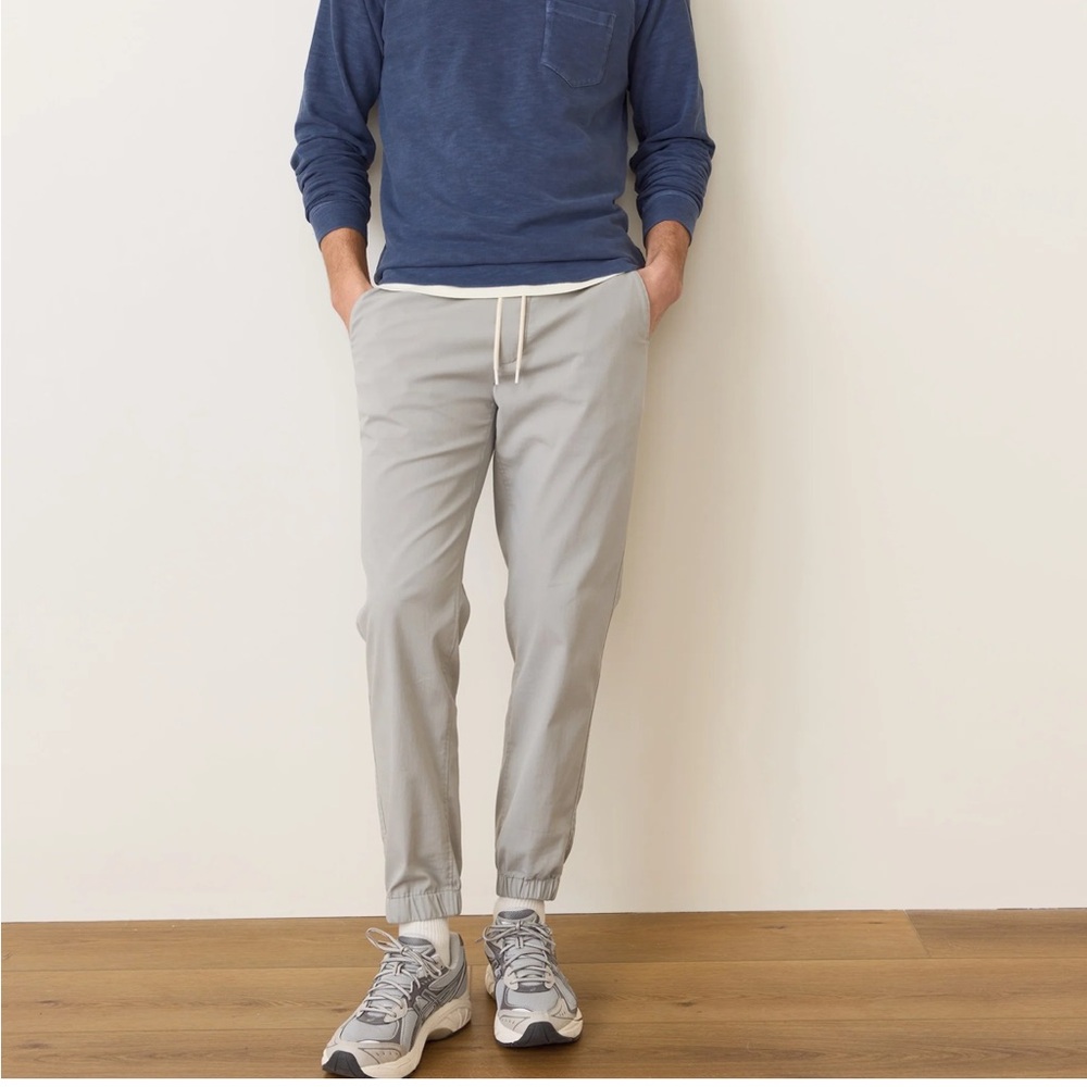 Marine Layer Light Gray/Blue Joggers